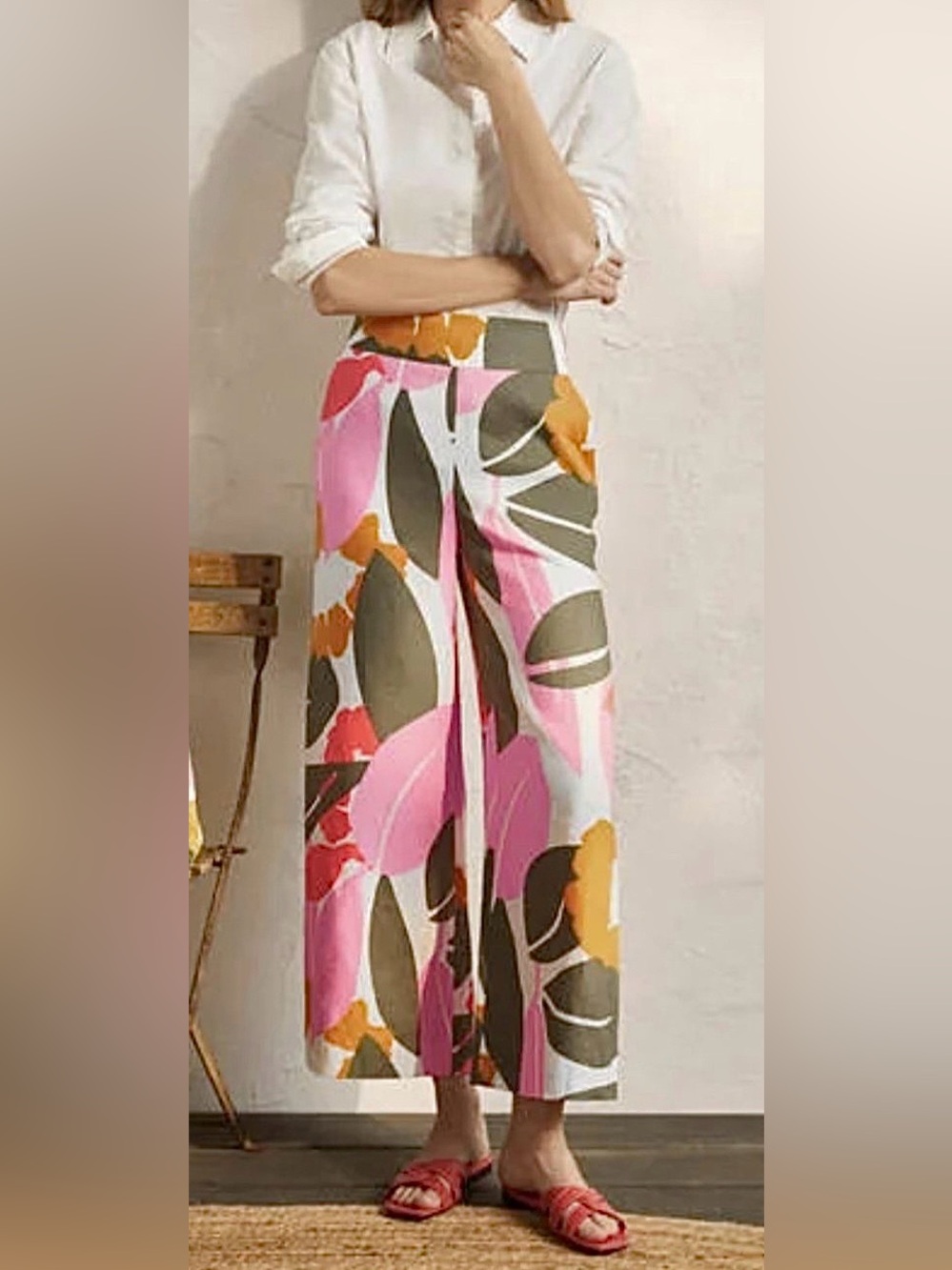 NWT Boden Printed Linen Pants
Ivory, Abstract Bloom size 6